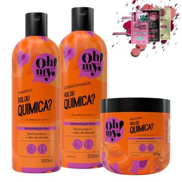 Imagem de Kit Oh My Rolou Química 500ml 3 Itens - Oh My Cosmetics