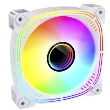 Imagem de Cooler Para Gabinete Ryvel Blanc White, ARGB, 120mm, Branco, RY-FN-BL-