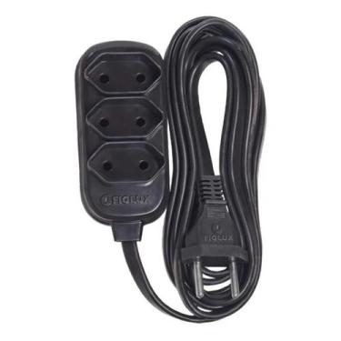 Imagem de Extensao fiolux 2p+t 2 mmts preto