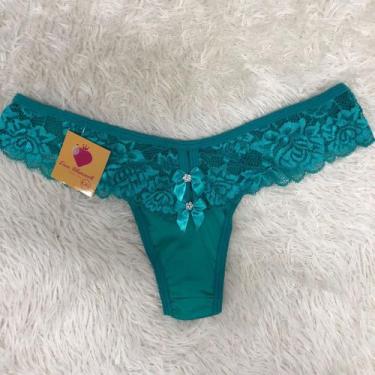 Imagem de Calcinha fio  renda  dois laços lingerie cavadinha - Laisa Bitencourt,