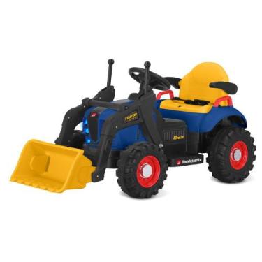 Imagem de Trator Elétrico Infantil - Escavadeira - 12v - Azul - Bandeirante - Ba