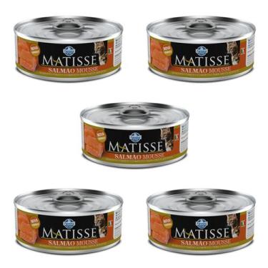 Imagem de Kit 5x Matisse Cat Wet Mousse Salmão 85g - Farmina