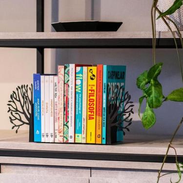Imagem de Porta Livros Árvore em Aço Aparador Organizador Decorativo para Estant