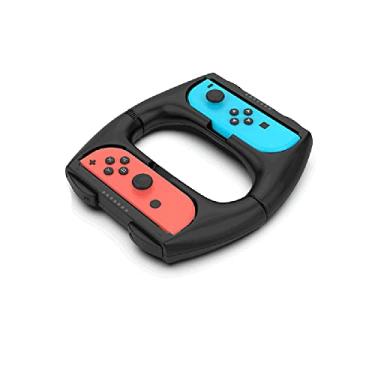 Imagem de TwiHill O conjunto de volante é adequado para Nintendo Switch OLED, as alças esquerda e direita são dois-em-um, e o punho Joycon é dois-em-um e conjunto de volante.(cinza)