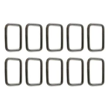 Imagem de 10 peças de aço inoxidável 316 anel de ajuste retangular 5 mm x 25 mm (3/16" x 1") grau marítimo