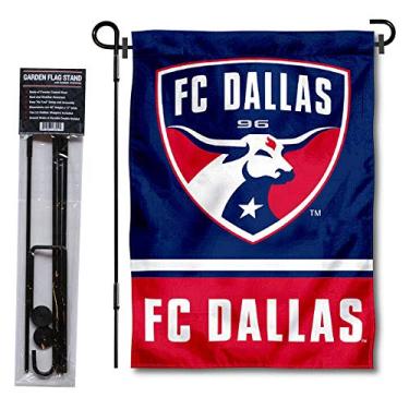 Imagem de Bandeira de jardim WinCraft FC Dallas com suporte de mastro