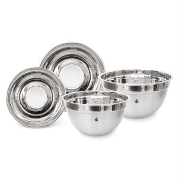 Imagem de Conjunto 4 Bowls Graduados Gourmet em Aço Inox - Maior Espessura