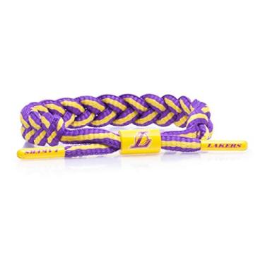 Imagem de Rastaclat Lakers Bracelete Masculino trançado, Edição especial NBA