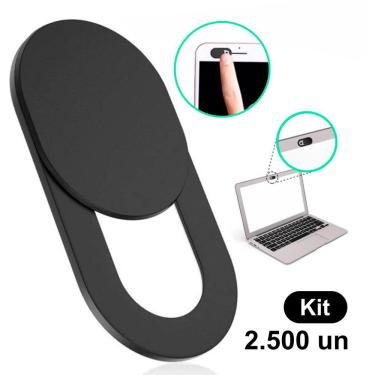 Imagem de  Kit 2500X Tapa Tampa Bloqueador Câmera Protetor Webcam Cover Anti-Espião Notebook Celular Tablet