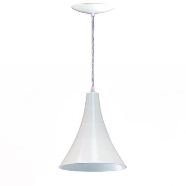 Imagem de Arandela Pendente Corneta Alumínio - Cor Branca