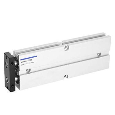 Imagem de Cilindro de ar de alumínio compacto Fafeicy TN16 10-200 Placa de haste de guia Rolamento de deslizamento pneumático guiado de haste dupla amortecido ((TN16X100S))