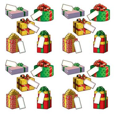 Imagem de Beistle Minirecortes coloridos de Natal de 20 peças para decorações de sala de aula, 10 a 12,7 cm, multicoloridos