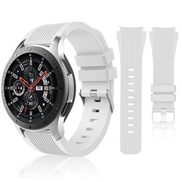Imagem de HSWAI Pulseira esportiva masculina e feminina compatível com Samsung Galaxy Watch de 46 mm/Gear S3 Frontier, clássica/Galaxy Watch 3 de 45 mm, de 22 mm