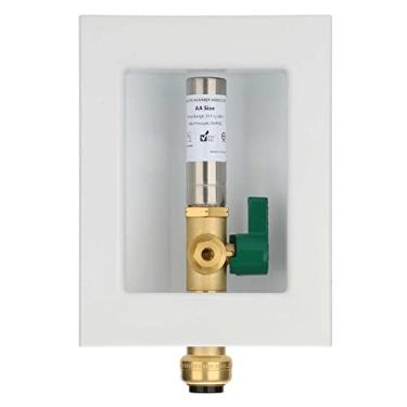 Imagem de Lidertik Caixa de saída para máquina de gelo com bloqueador de martelo, entrada 1/2" empurre para conectar x saída rosca macho de 3/4", absorve choques e reduz o ruído