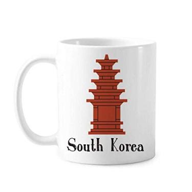 Imagem de Coreia do Sul Caneca Torre de Tijolos Vermelhos Cerâmica Cerâmica Xícara de Café Porcelana Louça