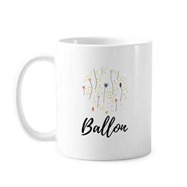 Imagem de Caneca de cerâmica com flores silvestres abstratas e plantas de cerâmica para café e porcelana