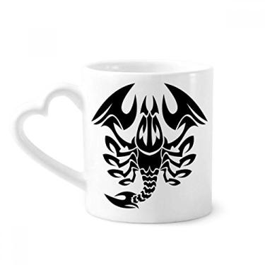 Imagem de Caneca Constelação Escorpião Signo do Zodíaco Caneca Café Cerâmica Copo de Coração de Vidro