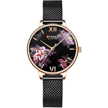 Imagem de LIANGYAN 9060 Mulheres de luxo de negócios casuais de quartzo assistem mostrador de flores Senhora requintada elegante Relógio de pulso 3ATM Relógio impermeável Relógio de pulso para senhoras com