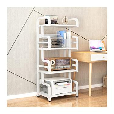 Imagem de KIZQYN Suporte de impressora para casa rack de impressora prateleira de chão mesa copiadora de escritório rack de armazenamento multicamadas tipo agulha impressora de mesa (cor: A-4 camadas)