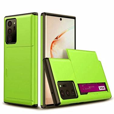 Imagem de Para Samsung S20 Case Carteira com Suporte de Cartão Shell Para Galaxy S20 Plus Ultra Heavy Duty Anti Scratch Capa Dupla Camada, Verde, Para Nota 10 Plus 5G