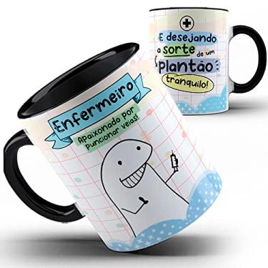 Imagem de Caneca xicara Flork Enfermagem Enfermeiro (Preta)