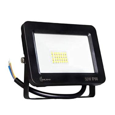 Imagem de Refletor Luminária LED Holofote 50w Eco Clean Branco Frio Casa Decoração Jardim Loja