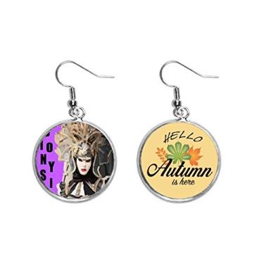 Imagem de Brinco de dança de cabeça de carnaval brasileiro, brinco de folha de outono