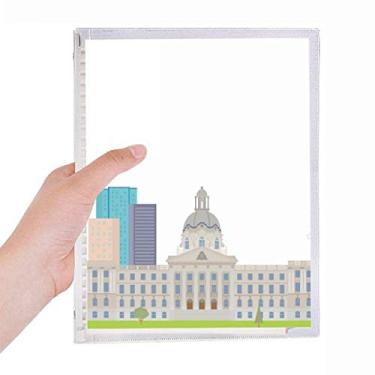 Imagem de Caderno de desenho de monumentos e prédios de cidades do Canadá, diário de folhas soltas recarregável