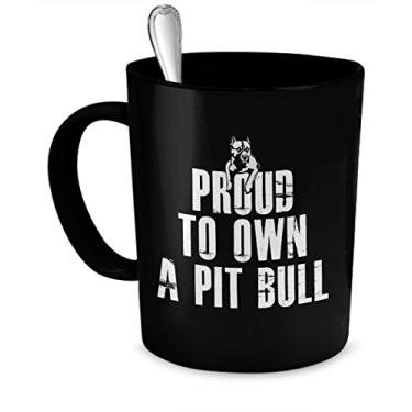 Imagem de Canecas de café Pit Bull – Proud To Own a Pit Bull – Canecas de café Pit Bull – Orgulho Pit Bull