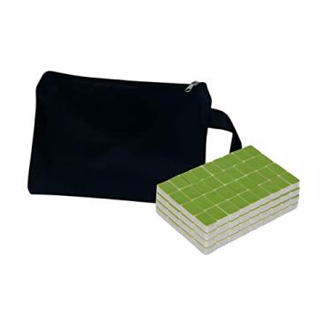 Imagem de Almencla Jogo de mahjong chinês, mini mahjong de viagem, jogo de, jogo de tabuleiro familiar, mahjong durável de 144 ladrilhos para festival de, VERDE