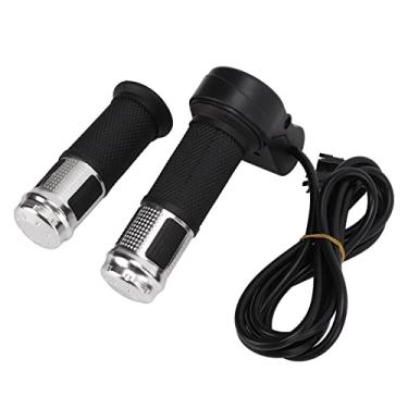 Imagem de Alça de acelerador de bicicleta elétrica de 6 núcleos, alça universal de acelerador de bicicleta elétrica de 12 V a 99 V, leve e ampla compatibilidade para bicicleta elétrica (prata)