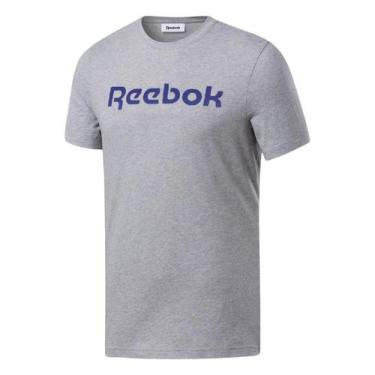 Imagem de Camiseta Reebok Big Logo Linear Masculina Cinza Claro