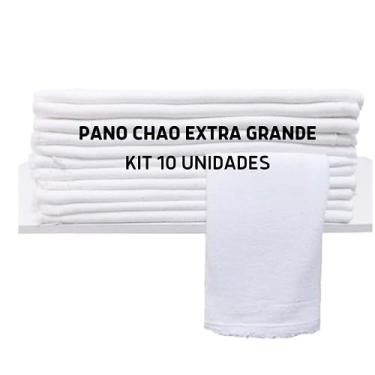 Imagem de Pano De Chao Extra Grande Limpeza Saco Branco Alvejado Kit 10 Un