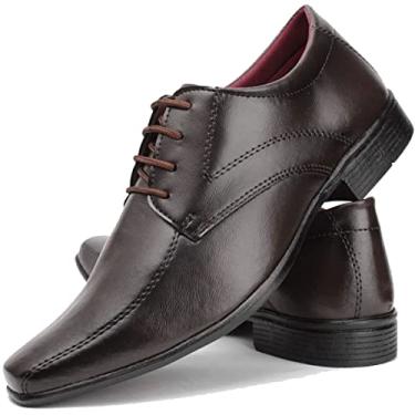 Imagem de SAPATO SOCIAL MASCULINO CAFÉ OXFORD ESTILO ITALIANO 111 (37, CAFÉ)