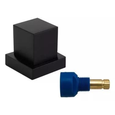 Imagem de Acabamento P/ Registro Quadrado Abs Preto + Conv Fabrimar