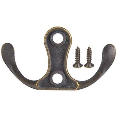 Imagem de Pacote com 10 ganchos de parede, ganchos para casacos, ganchos de toalha, cabide de roupão de pino duplo, cabideiro, cabideiro, cabide de parede, ganchos utilitários retrô para pendurar toalhas