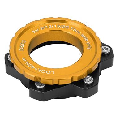 Imagem de Adaptador de Bloqueio Central de Freio a Disco, Anel de Bloqueio Central de Usinagem CNC, Liga de Alumínio Anti-deformação Resistente a Rasgos e Durável (Ouro)