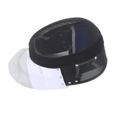 Imagem de Máscara Esportiva de Esgrima, Equipamento de Proteção de Esgrima Durável, Acabamento Antirreflexo Confortável, Preto Leve Com Babador Engrossado para Prática Diária e Competição