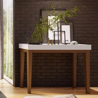 Imagem de Aparador Madeira Maciça e MDF Laqueado Fresh Artemobili Branco/Imbuia