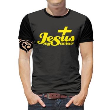 Imagem de Camiseta Jesus Plus Size Gospel Criativa Masculina Roupa Mys - Alemark