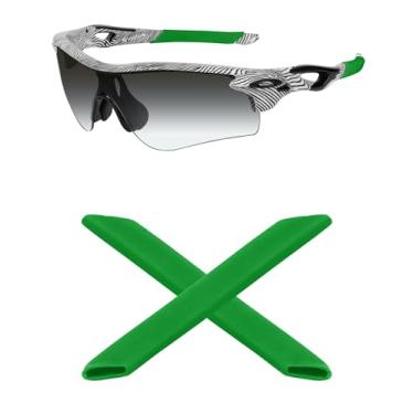 Imagem de Mryok Meias de substituição para óculos de sol Oakley RadarLock Path XL Pitch Edge - Verde escuro