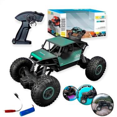 Imagem de Carrinho de Controle Remoto Jeep 4X4 Monster Truck Bateria Recarregável Porsche Volt