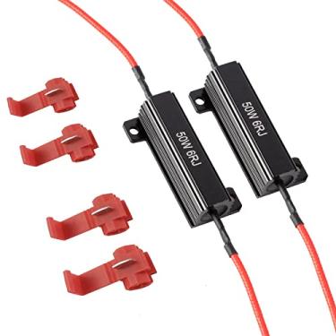 Imagem de iBrightstar Resistores de carga de 50W 6ohm para corrigir lâmpada LED de hipertensão rápida de sinal de seta piscando código de erro