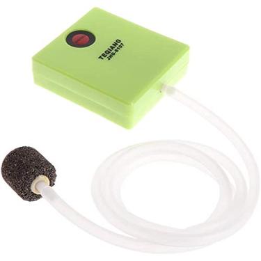 Imagem de Bomba de oxigênio, bomba de ar para aquário, aerador, portátil, operado por bateria seca, bomba aeradora de oxigênio com pedra de ar e tubo