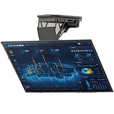 Imagem de Suporte de parede para TV Suporte de teto motorizado para TV, elevador elétrico telescópico para TV com levantamento automático, suporte de teto para TV elétrico com controle remoto e contro