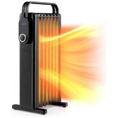 Imagem de Aquecedor Elétrico a Óleo com 3 Modos, Proteção Contra Superaquecimento e Silencioso, 1500W 110V, GOFLAME, Preto