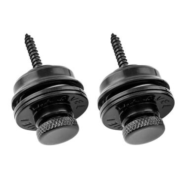 Imagem de Musiclily Pro Heavy Duty Roldana com Trava Strap Locks para Correia de Guitarra Fender Strato Tele/Baixo, Preto(2 Peças)