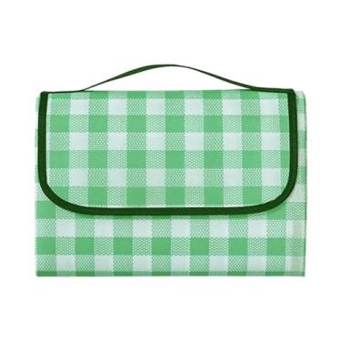 Imagem de Generic Cobertor de cobertor de acampamento à prova dwaterproof água dobrado leve moda portátil esteira de praia para primavera pesca, Verde