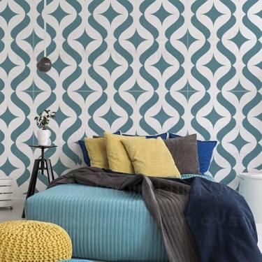 Imagem de Estêncil estrela de 40 cm para decoração modelo reutilizável mandala móveis padrões azulejos nicho parede as sementes piso azulejos tecido mandalas de madeira padrão casa pintura modelos