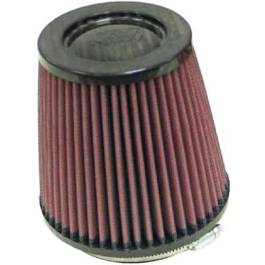 Imagem de Filtro de ar universal K&N – parte superior de fibra de carbono: alto desempenho, premium, filtro de substituição: Diâmetro da flangea: 10 cm, Altura do filtro: 14 cm, Comprimento da flange: 1,6 cm, Forma: Redondo, RP-4660